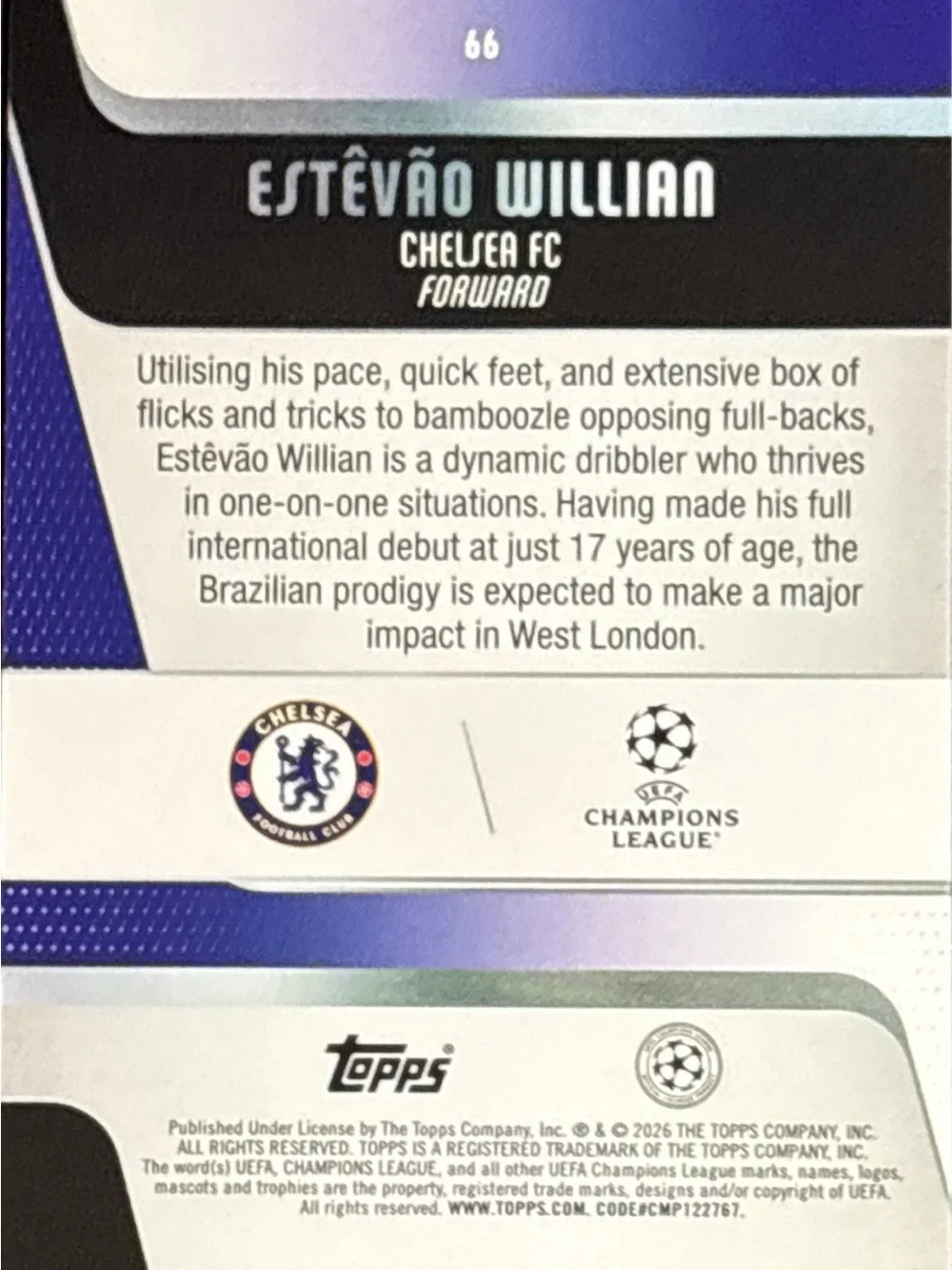 Topps trading card